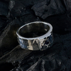 Bianca Signet Blue Solitaire Band