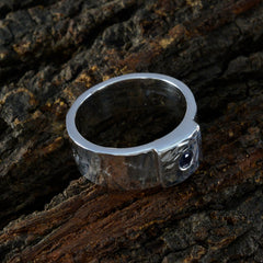 Bianca Signet Blue Solitaire Band