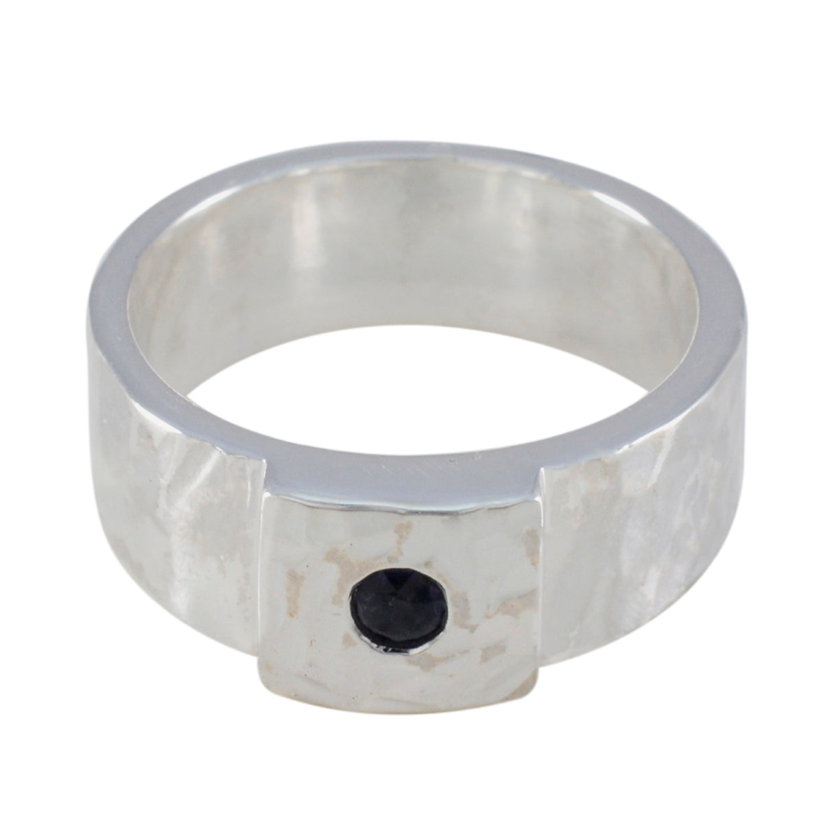 Bianca Signet Blue Solitaire Band Iolite Blue