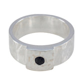 Bianca Signet Blue Solitaire Band Iolite Blue