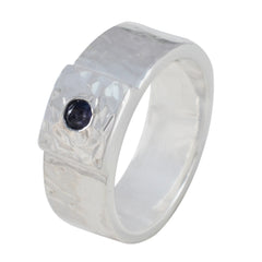 Bianca Signet Blue Solitaire Band