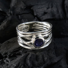 Dayana Rope-Wire Blue Solitaire Band