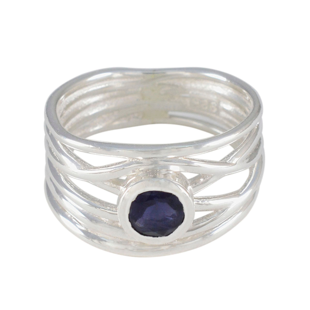 Dayana Rope-Wire Blue Solitaire Band Iolite Blue