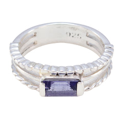 Hanna Twist Blue Solitaire Band Iolite Blue