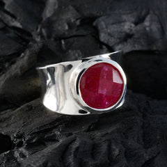 Emily Armor Red Solitaire Band