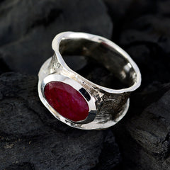 Autumn Oversized Red Solitaire Band