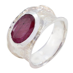 Autumn Oversized Red Solitaire Band