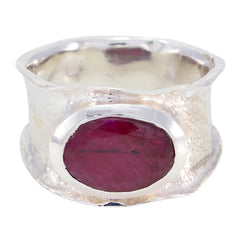 Autumn Oversized Red Solitaire Band