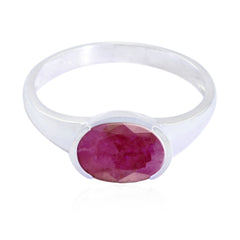 Eun-ji Contemporary Red Solitaire Ring Indian Ruby Red