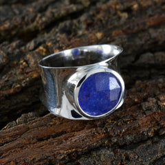 Emma Armor Blue Solitaire Band