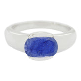 Lakshmi Feminine Blue Solitaire Ring Indian Blue Sapphire Blue