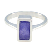 Sofia Blue Solitaire Ring for Women in Silver Indian Blue Sapphire Blue
