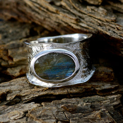 Ava Oversized Grey Solitaire Band