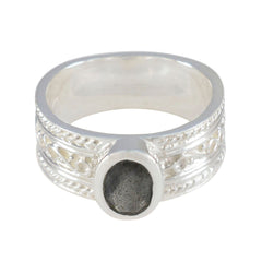 Sofía Twist Grey Solitaire Band Labradorite Gray