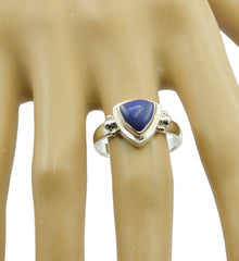 Julia Blue Solitaire Gemstone Ring Sterling Silver