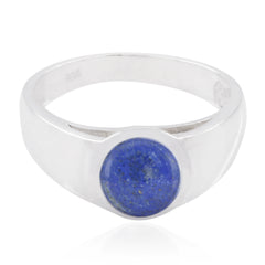 Lourdes Abstract Blue Solitaire Ring Lapis Lazuli Blue