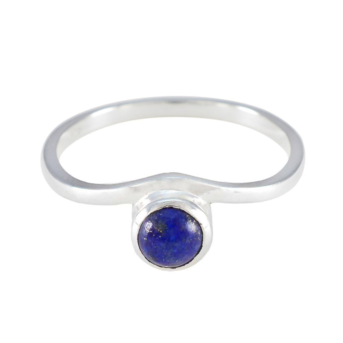 Layla Trendy Blue Solitaire Ring with Lapis Gem Lapis Lazuli Blue