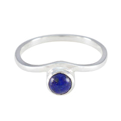 Layla Trendy Blue Solitaire Ring with Lapis Gem Lapis Lazuli Blue