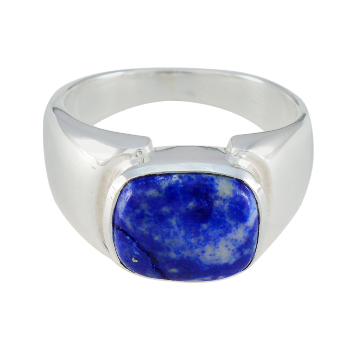 Florencia Contemporary Blue Solitaire Ring Lapis Lazuli Blue