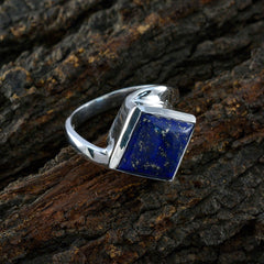 Addison Blue Solitaire Gemstone Ring in Silver