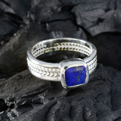 Pilar Rope-Wire Blue Solitaire Band