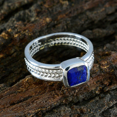Pilar Rope-Wire Blue Solitaire Band