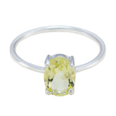 Mei Fairytale Yellow Solitaire Ring Lemon Quartz Yellow