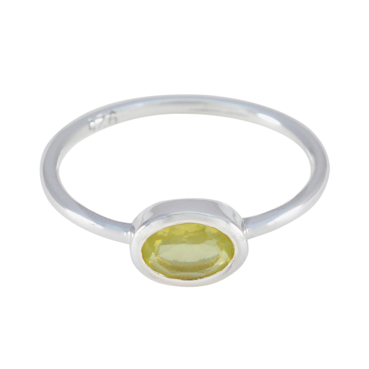 Harper Sophisticated Yellow Solitaire Ring Lemon Quartz Yellow