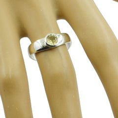 Bella Graceful Yellow Solitaire Ring