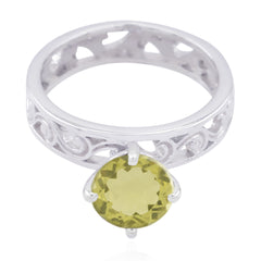 Stella Filigree Yellow Solitaire Ring Lemon Quartz Yellow