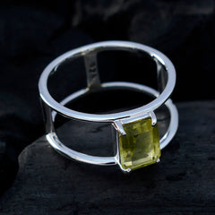 Lakshmi Geometric Yellow Solitaire Band