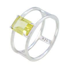 Lakshmi Geometric Yellow Solitaire Band