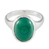 Natalia Contemporary Green Solitaire Ring Malachite Green
