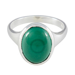 Natalia Contemporary Green Solitaire Ring Malachite Green
