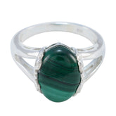 Noelia Green Solitaire Ring for Women with Gemstone Malachite Green