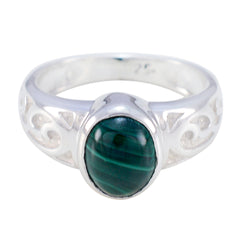 Araya Contemporary Green Solitaire Ring Malachite Green