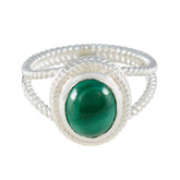 Evelyn Rope-Wire Green Solitaire Ring Malachite Green