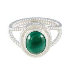 Evelyn Rope-Wire Green Solitaire Ring Malachite Green