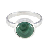 Alejandra Graceful Green Solitaire Ring Malachite Green