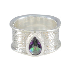 Yasmine Victorian multicolor Solitaire Band Mystic Quartz Multicolor