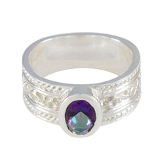 Maya Twist multicolor Solitaire Band Mystic Quartz Multicolor
