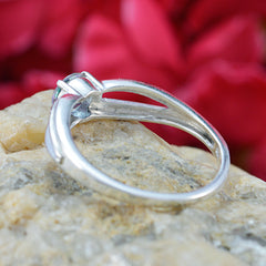 Naomi Multicolor Solitaire Ring Silver Tone Gemstone