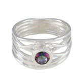 Elena Rope-Wire multicolor Solitaire Band Mystic Quartz Multicolor