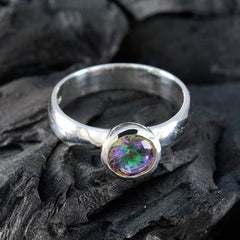 Greta Multicolor Solitaire Ring with Gemstone Accent