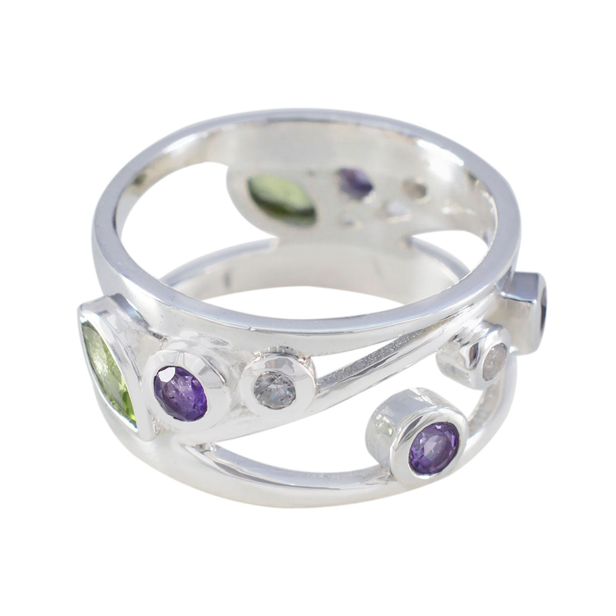 Maria Bubble multicolor multiple Band Multi Stone Multicolor