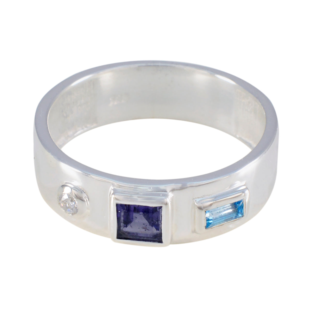 Ana Abstract multicolor Trilogy Band Multi Stone Multicolor