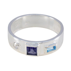 Ana Abstract multicolor Trilogy Band Multi Stone Multicolor