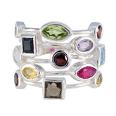 Giulia Cocktail multicolor multiple Ring Multi Stone Multicolor