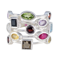 Giulia Cocktail multicolor multiple Ring Multi Stone Multicolor
