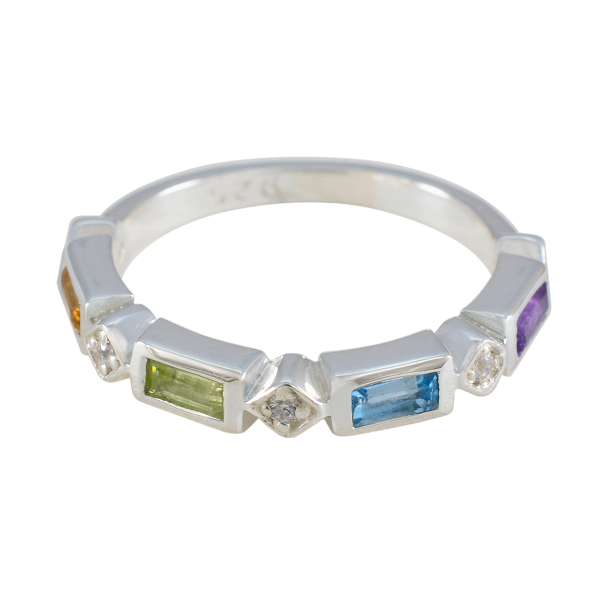 Xiu Trendy multicolor quarter Band Multi Stone Multicolor
